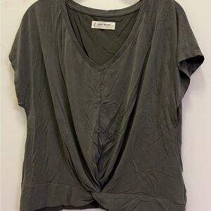 Lucky Brand Women's Gray V-Neck Top
